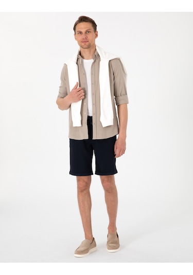 Pierre Cardin Erkek Vizon Gömlek Desenli 50307025-vr052 Vizon