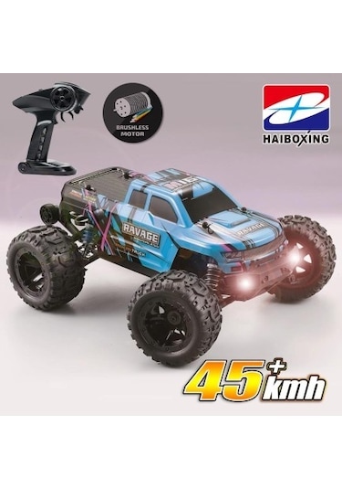 Haıboxıng RC 1/16 Ravage 45+ KM/H Sürat Uzaktan Kumandalı RC Model Araba RTR Elektrikli 4WD Brushless Fırçasız Offroad Truck Mavi