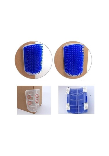 Buffer Pratik Kedi Tüyü Kaşıma Ve Tarama Aparatı Duvara Monte Kaşıma Aleti Çok Renkli