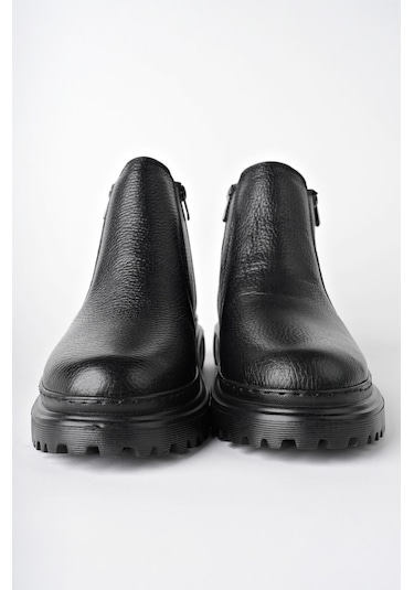 Muggo İcardi Garantili Hakiki Deri Fermuarlı İçi Kürklü Eva Taban Erkek Kışlık Chelsea Bot Siyah Muggo İcardi Garantili Hakiki Deri Fermuarlı İçi Kürklü Eva Taban Erkek Kışlık Chelsea Bot Siyah