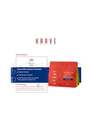 Kaave Roastery Italbar Espresso Çekirdek Kahve 250 G