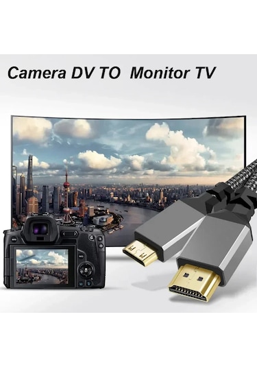 4k 60hz Naylon Örgü Hd Uyumlu V2.0 Hdmı Mını Hdmı Mınıhdmı Uzatma Erkek Erkek 10m Diğer