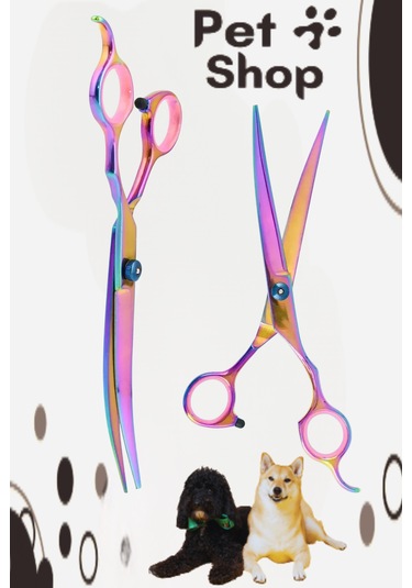 Rainbow Kavisli Pet Shop Evcil Hayvan Saç Tüy Kesme Şekil Verme M