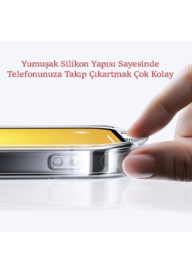 İphone 15 Pro Max Şeffaf Kılıf Kamera Korumalı 0.7mm Fit Silikon