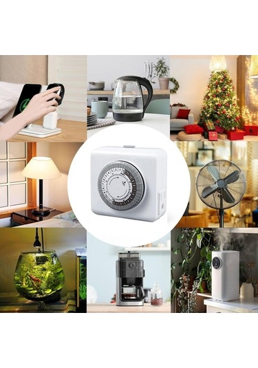 Pazly Zamanlayıcı Suntek Soketi Saat Mini Işıklar Ev Aletleri 24 Fd