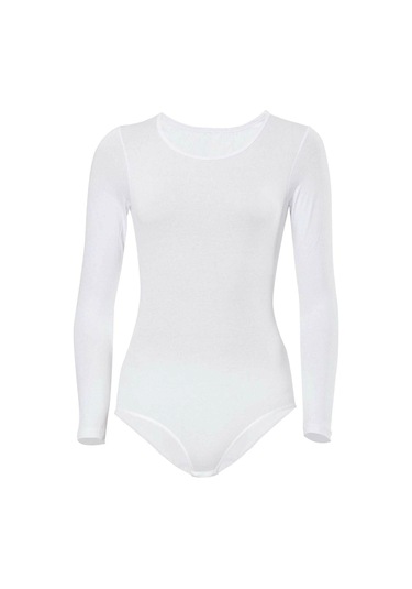 Likralı Uzun Kollu Body 4058 Siyah