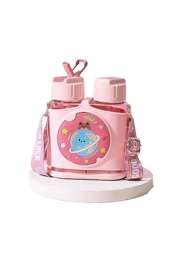 Lebeigo Askılı Ve Pipetli Çift Bardaklı Sevimli Kızlar