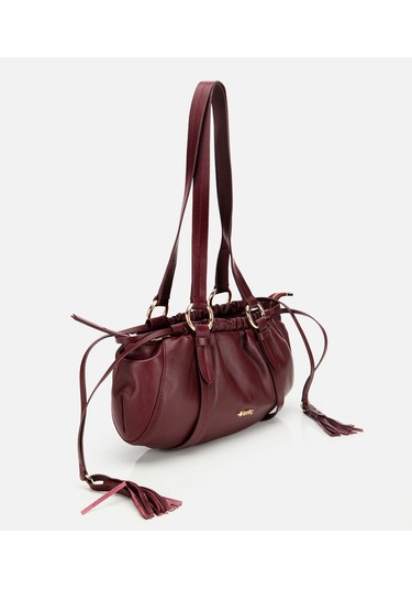 Hotiç Kadın Deri Bordo Yumuşak Dokulu Bowling Omuz Çantası 03cah316710a780 03cah316710a780 Bordo