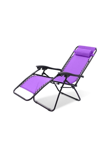 Suntek Katlanır Askılı Sandalyeler / Şezlong / Recliner Için Mor
