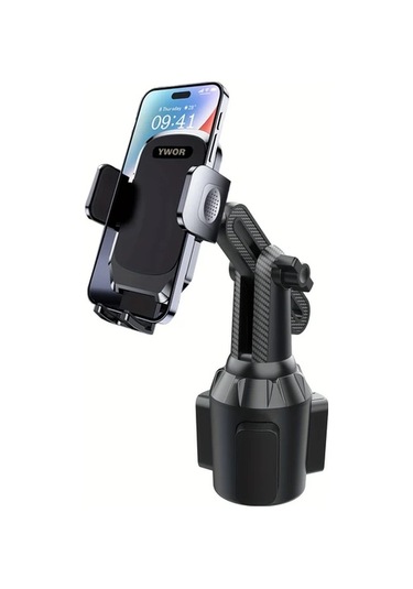 Gateesat Siyah Ywor Ayarlanabilir Araba Kupası Telefon Tutucu Su Geçirmez 360 Derece Dönebilir Geniş Taban
