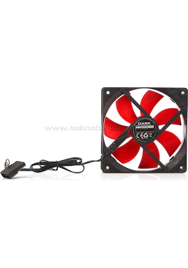 Dark 120Mm Kırmızı Kanatlı Kasa Fanı Dkccf123R