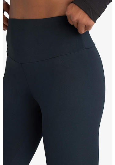 Defacto Defactofit Yüksek Bel Baskılı Beli Saran Esnek Kumaş Sporcu Tayt B4147ax25aubk81 SiYAH