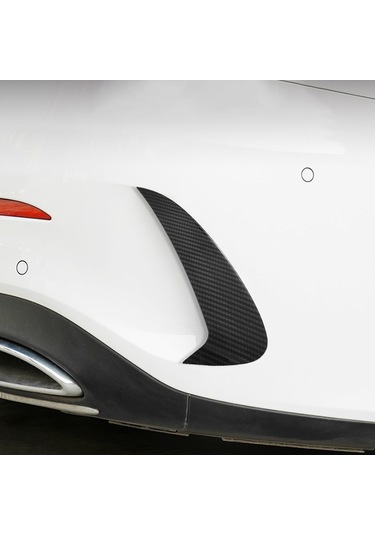 Crackedice Mercedes Benz İçin Arka Tampon Trim Kapağı Araba Tasarımı Karbon Fiber