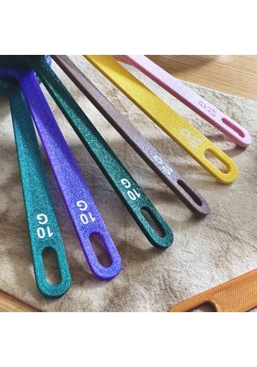 Plastik Kahve Kaşığı 10g Ölçekli 3 Adet Çok Renkli