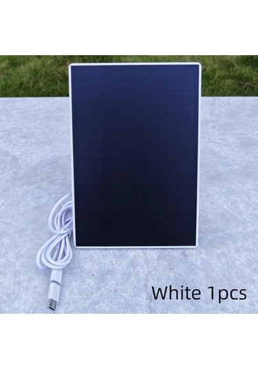 Xuweiwei Taşınabilir Güneş Şarj Paneli Kiti 3 Parça Beyaz Dış Mekan Kamera Fan Usb Type C Uyumlu