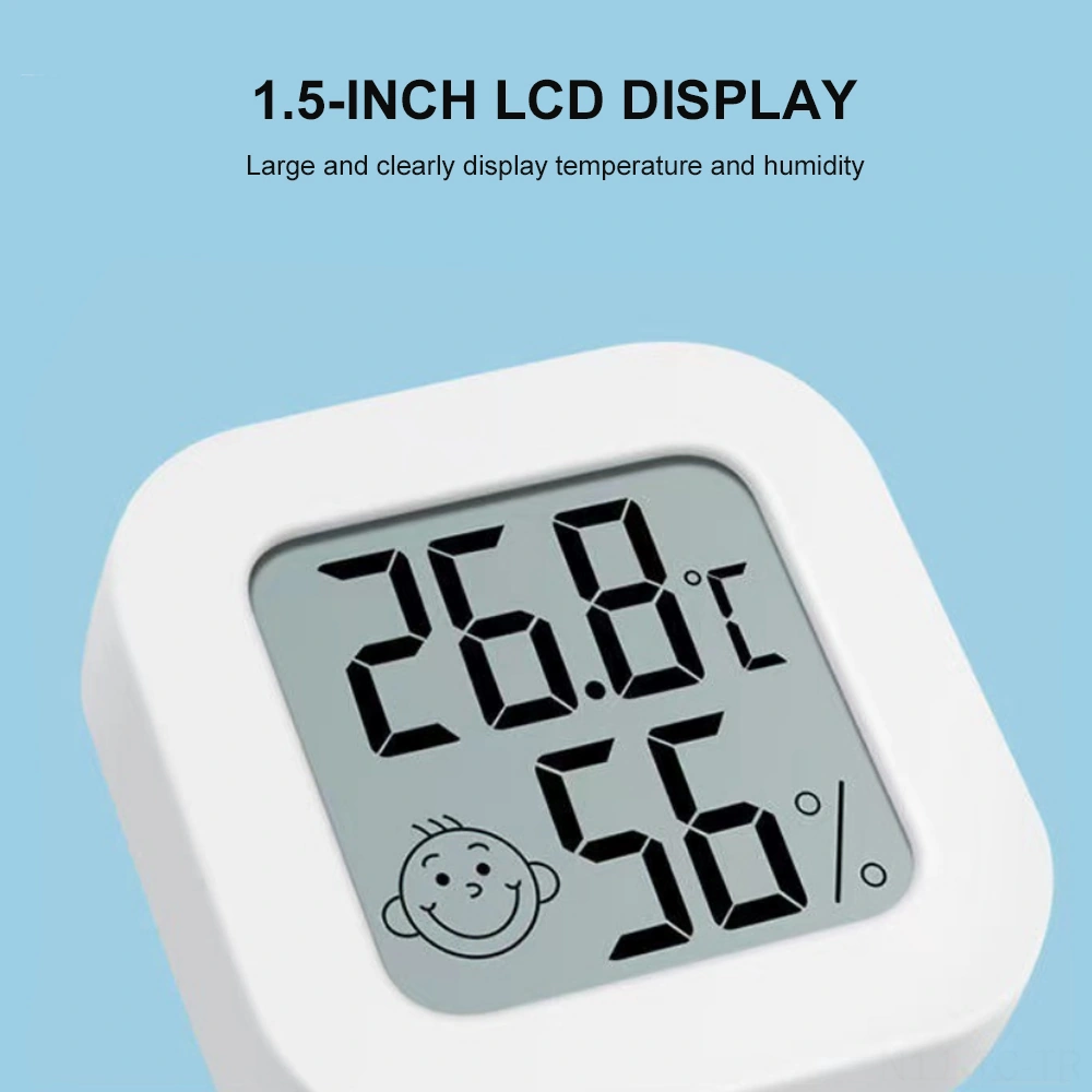 Skycity Ev İçin Dijital Sıcaklık Ve Nem Ölçer - Bebek Odası İçin Hassas Algılayıcı - Canlı İzleme Ve Duygu İkonlu Ekran