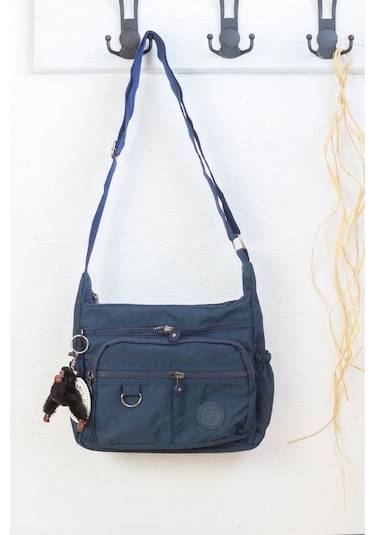 Krinkıl / Klinkır Su Geçirmez Kumaş Çok Gözlü Çapraz Kol Ve Omuz Postacı Çantası Lacivert 9507 Lacivert