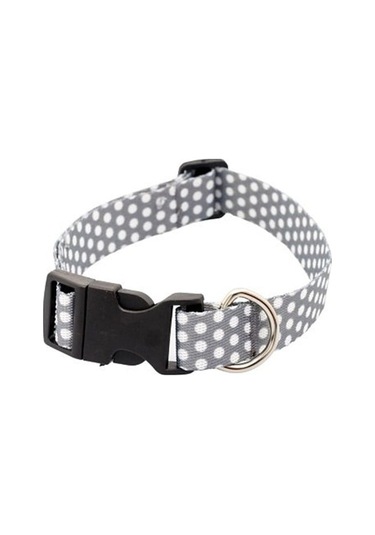 Pettagart Puantiyeli Gri Küçük Irk Köpek Boyun Tasması M Boyun 25 Cm X 40 Cm / 2 Cm Çok Renkli