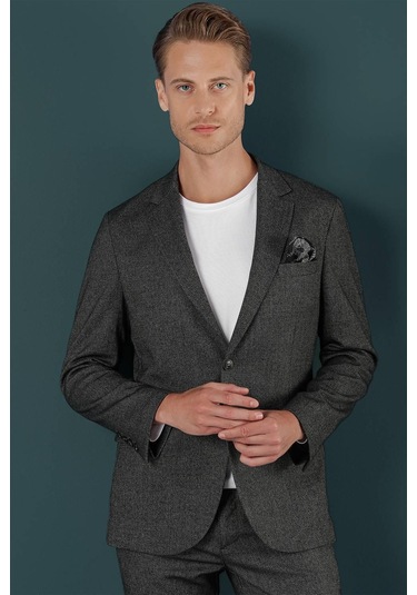 C 658 Slim Fit Siyah Spor Ceket Siyah