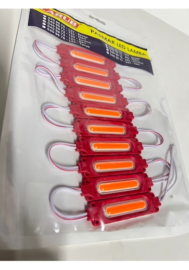 Parmak Led Lamba Parmak 12v Cob Kırmızı 10 Adet