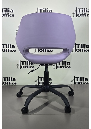 Monaco Çalışma Kesim Koltuğu Yonca Tekerlekli Siyah Ayak Lila