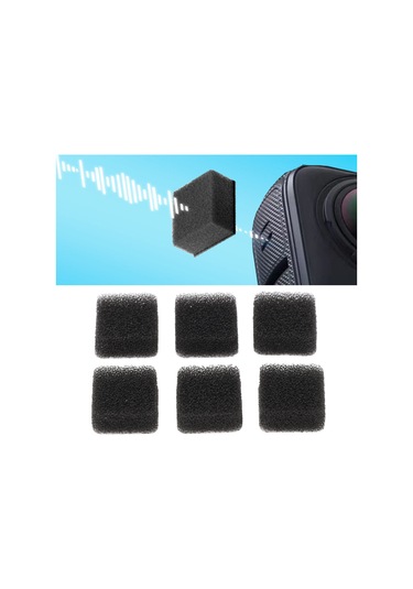 Yaleker Insta360 X4/x3 Kamera Mikrofon Rüzgar Filtresi - Sponge Materyal Ses Gürültüsü Azaltıcı Aksesuar 6 Adet + Depolama Kutusu
