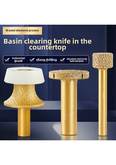 Reedark Mermer Ve Kuvars Taşları İçin Tahta Altı Lavabo Freze Aleti, Kesme Ve Taşlama Ucu, Hassas Kesim Fonksiyonu 100