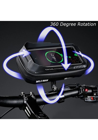 Willowhaven Black Mtb Ve Yol Bisikletleri İçin Yağmur Geçirmez Wıld Man Telefon Tutucu Çanta Haki