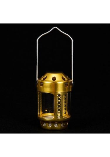 Mufunye Kamp İçin 2'li Tealight Fener Paketi - 2 Altın Çok Renkli