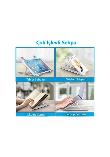 Mi7a Alüminyum Ayarlı Laptop Macbook Notebook Yükseltici Tutucu Stand
