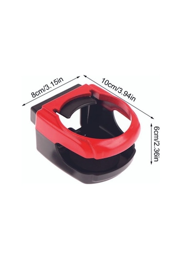 Oto Araç Içi Bardak Tutucu Çok Fonksiyonlu Içecek Tutacağı Bardaklık - Kırmızı
