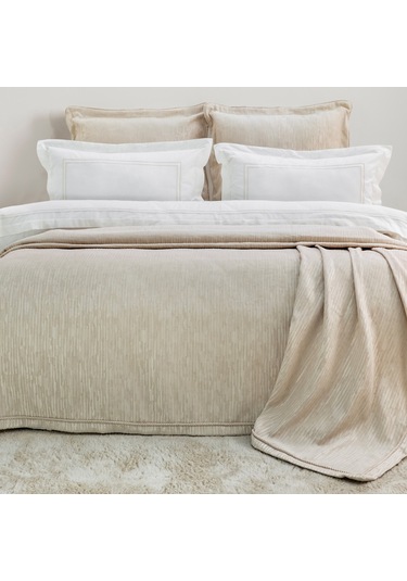Schafer Home Pavia Şönil Yatak Örtüsü Nevresim Seti 7 Parça-bej Bej