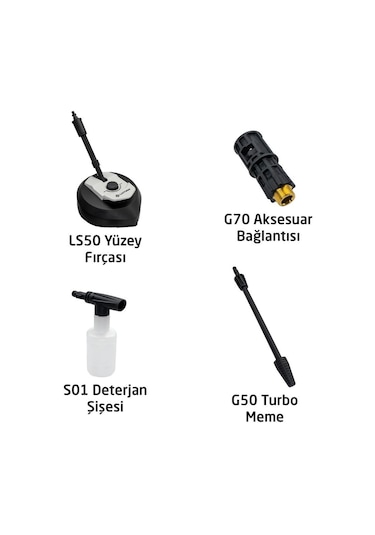 Lutian Lt04ac01 Basınçlı Yıkama Akesuar Seti