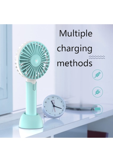Masaüstü Taşınabilir El Tipi Mini Sessiz Fan, Renk: X1 Pembe