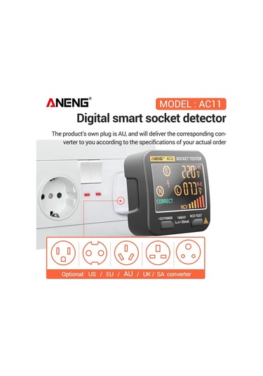 Suntek Soket Test Cihazı Devre Polarite Gerilim Dedektörü Ab