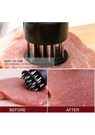 Kosona 22 İğneli Paslanmaz Çelik Et Yumuşatıcı - Etleri Yumuşatmak Ve Lezzetlendirmek İçin Mutfak Aleti Beyaz
