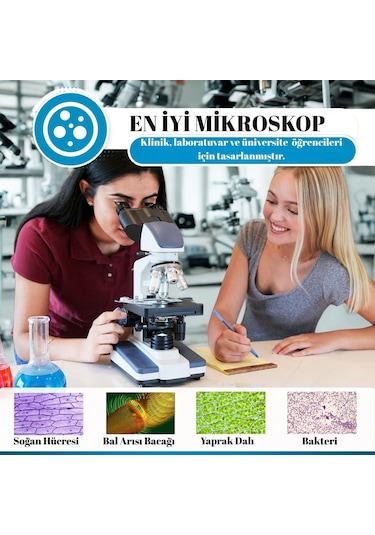 Triline 2500x Binoküler 5mp Usb Kamera Bilgisayar Destekli Bileşik Biyolojik Dijital Mikroskop
