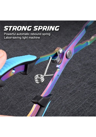 Folinda Rengli Paslanmaz Çelik Olta Testeresi - İp Kesici, Ağırlık Basıcı, Halka Açıcı, Kayıp Engelleme Kordonlu Olta Gereci