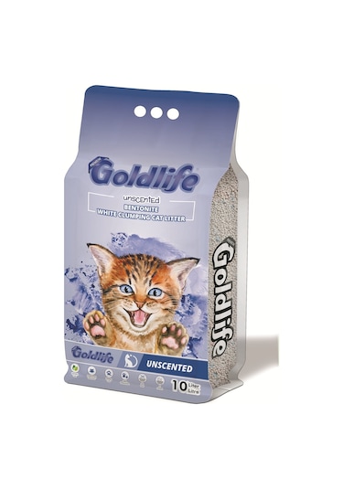 Goldlife Premium Kokusuz Topaklaşan Bentonit Kedi Kumu 10 L
