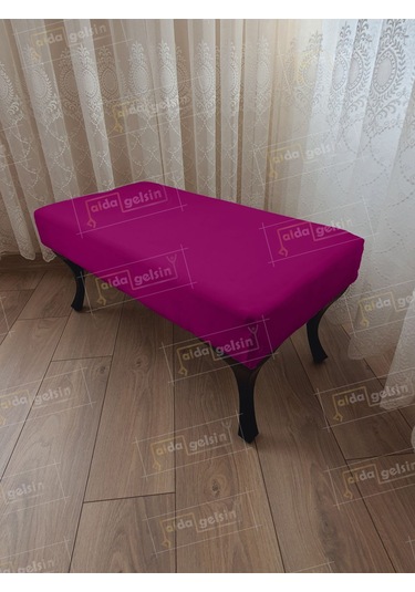 Ayak Ucu Kapı Önü Antre Düz Bench Puf Orta Sehpa Siyah Ayak 100 45 Mor