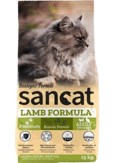 Sancat Kuzulu Yetişkin Kedi Maması 15 KG