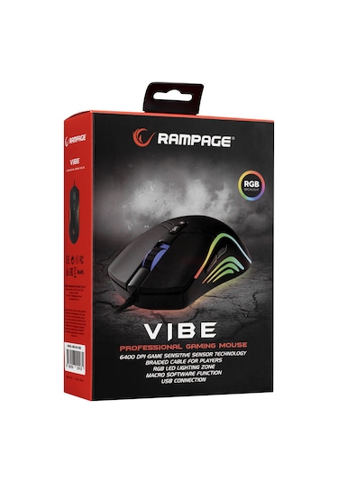 Rampage SMX-R54 VIBE USB RGB Aydınlatmalı Gaming Oyuncu Mouse