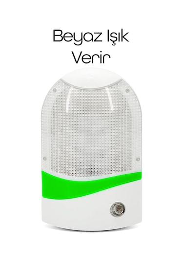 Otomatik Gece Lambası Işığa Duyarlı Ldr Sensörlü Fotoselli Karanlık Sensörlü Işık Renkli 8884 Beyaz