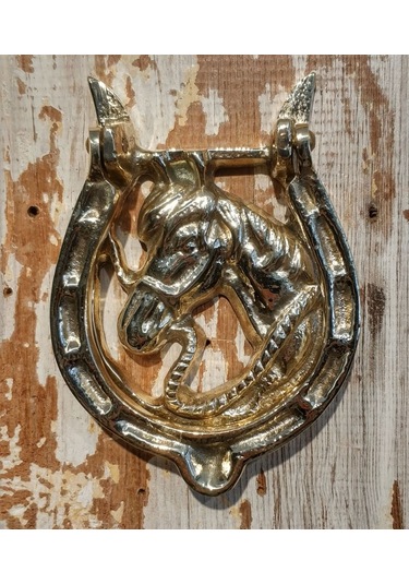 House2Home El Yapımı Pirinç At Nalı Kapı Tokmağı, Sarı Siyah