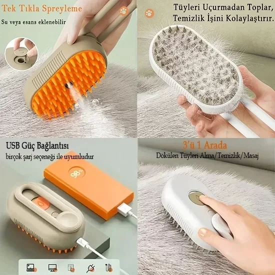 Saplı Buharlı Kedi Tarağı 4741