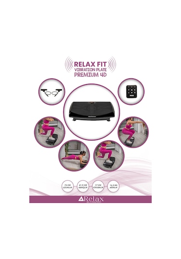 Fit Premium 4d-7in1 Vibration Plate Titreşimli Spor Egzersiz Çok Renkli
