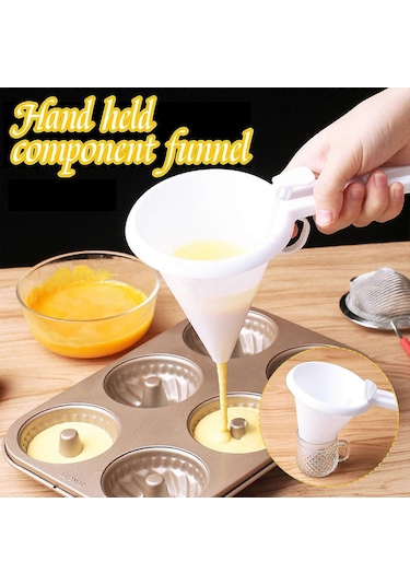 Maiyame El Tutulu Konik Pasta Hamuru Dağıtıcı, Hassas Miktar Kontrolü İle Cupcake Kalıplarına Eşit Dağılım Sağlar Diğer