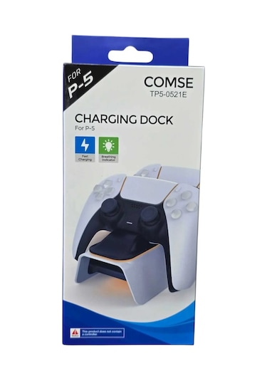Ps5 Dualsense Işıklı Şarj Istasyonu Şarj Standı Beyaz 0521