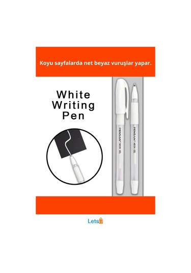 Beyaz Jel Kalem 1mm Uçlu Ergonomik Yazım Çok Renkli