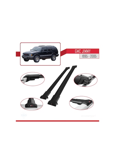 Gmc Jimmy 1995-2005 Arası İle Uyumlu Fly Model Ara Atkı Tavan Bar